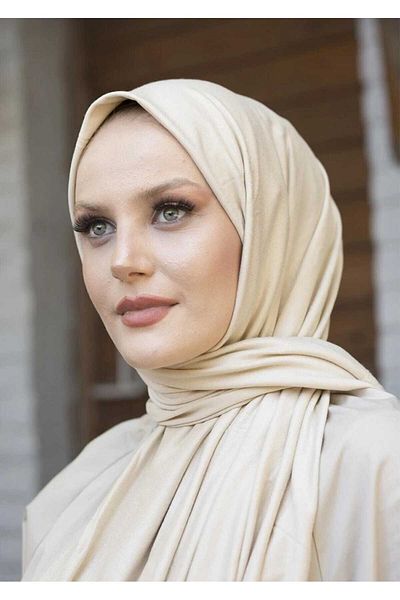 SOYTEMİZ Schal aus gekämmter Baumwolle, speziell genäht, lang, saisonal, Beige