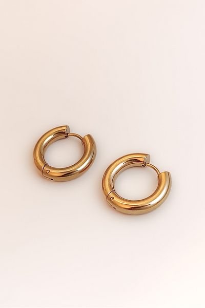 COSİTA Gold Classic Minimal Hoop Earring Thin