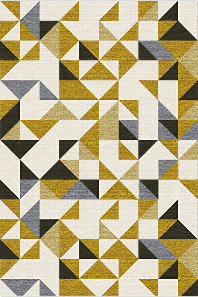 Rugs Modern Halı Διακοσμητικό χαλί Mira με πολύχρωμο γεωμετρικό τριγωνικό σχέ...