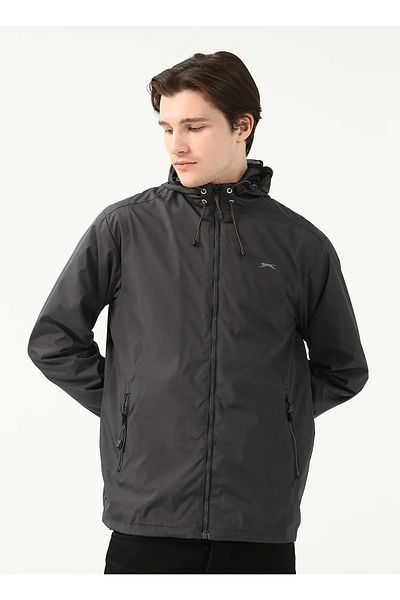 Slazenger Ανδρικά παλτό & παλτό Ofans Μαύρο ST21JE060 Αδιάβροχο Αντιανεμικό