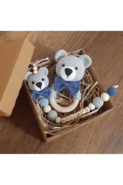 TEKİN HOBİ EVİ AMİGURUMİ İSİMLİ EMZİK ZİNCİRİ VE ÇINGIRAK