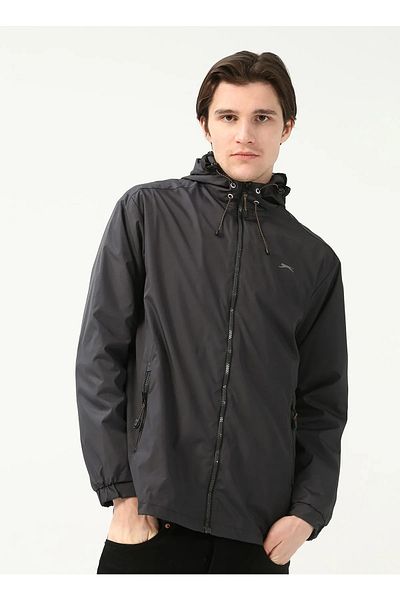Slazenger Ανδρικά παλτό & παλτό Ofans Μαύρο ST21JE060 Αδιάβροχο Αντιανεμικό