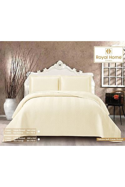 Royal Home Taksim Soft Double 3 Piece Bedspread Set