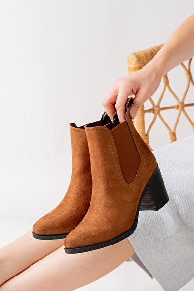 lmn ayakkabı тен велур Далас 2 ластик 7 см ток ортопедични нехлъзгаща се подметка ежедневни ботуши