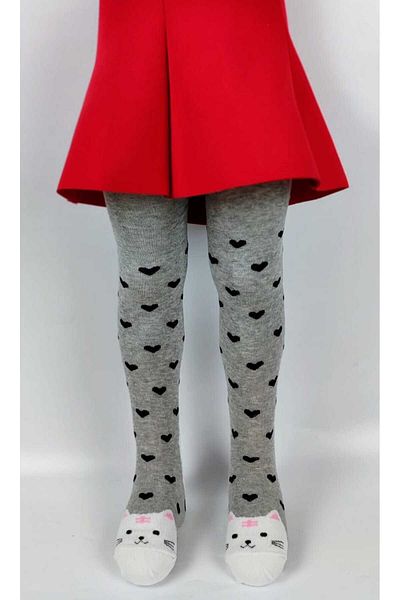 Selinus Cute Cat Pantyhose with Heart Pattern