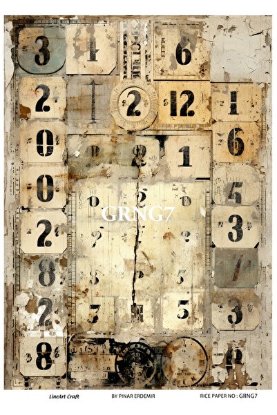 LİNEART Pirinç Dekopaj Kağıdı No:GRNG07- 29X42cm
