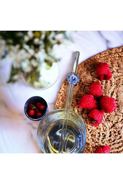 nazarboncuğuimlatı Lettered Design Single Glass Straw
