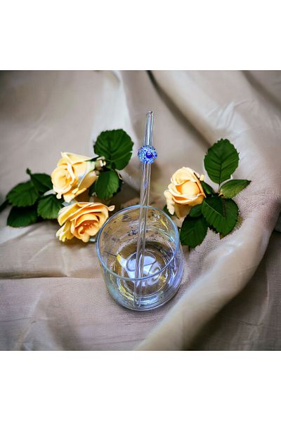 nazarboncuğuimlatı Lettered Design Single Glass Straw