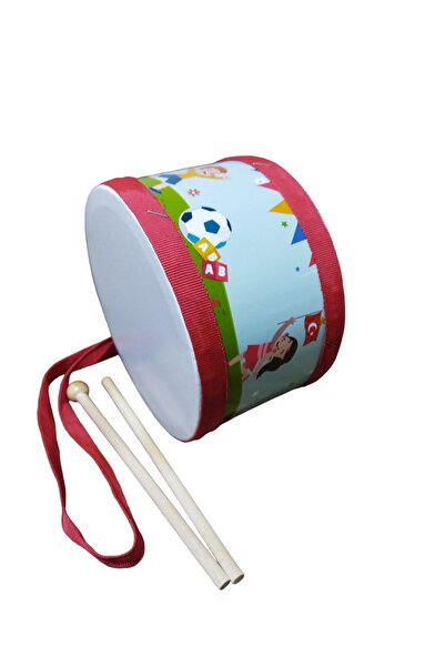 AyasEğiticiOyuncak Montessori Deri Askılı Çocuk Davulu Anaokulları Tercihi Bateri Müzik Aleti