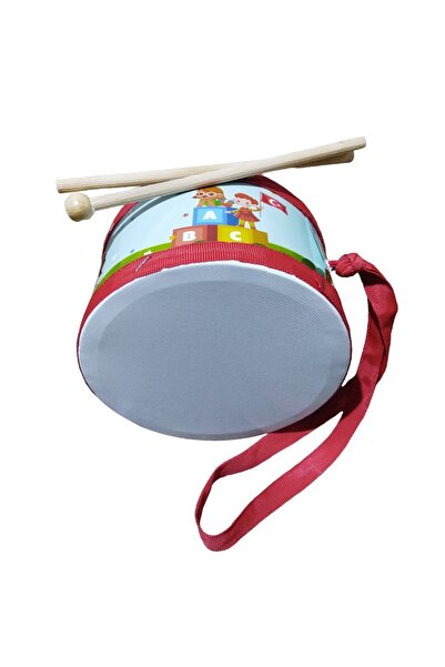 AyasEğiticiOyuncak Montessori Deri Askılı Çocuk Davulu Anaokulları Tercihi Bateri Müzik Aleti