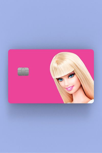 Namgo Ροζ Barbie Portrait Επικάλυψη με αυτοκόλλητο πιστωτικής κάρτας