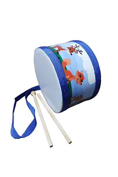 AyasEğiticiOyuncak Montessori Deri Askılı Çocuk Davulu Anaokulları Tercihi Bateri Müzik Aleti