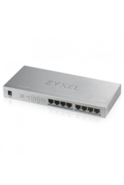 Universal ZyXEL GS1008HP, 8 Port Poe, GigaBit, 60W Yönetilemez, Masaüstü Switch