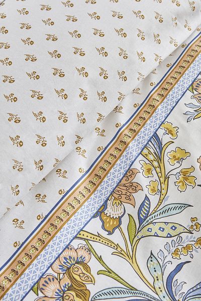 Karaca Home Indra Bettwäsche-Set für Doppelbett, 100 % Baumwolle, Gelb, PP