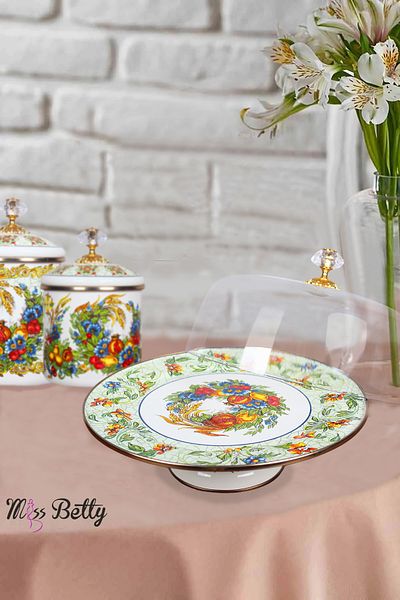 Miss Betty Enameled Cake Jar 30 cm Toscana New