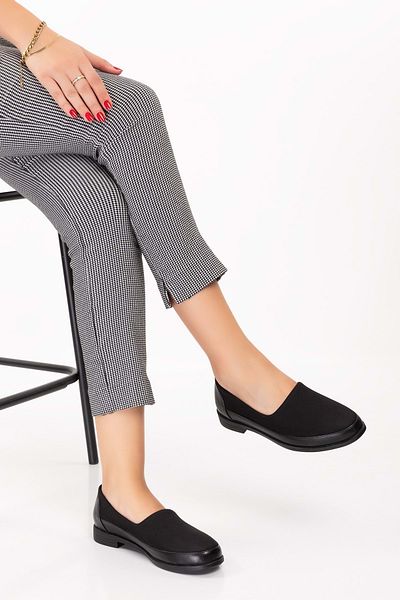 Gondol Pantofi casual Strecli din piele naturală vdt.190 Negru