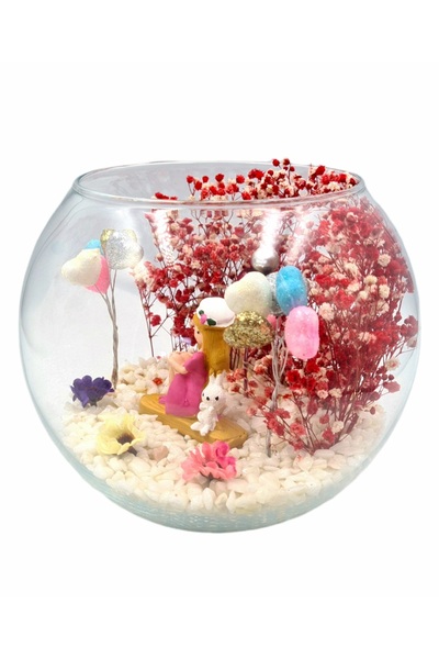 Çiçek Tasarım Sanatları Terrarium My Dear Friend Sweet Girl Globe Glass Jar
