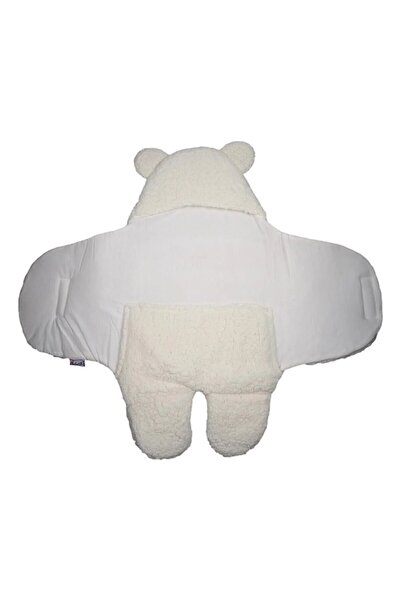 Bebecix 4503 Model Baby Curly Plush Footed Sleeping Bag - External Swaddle
