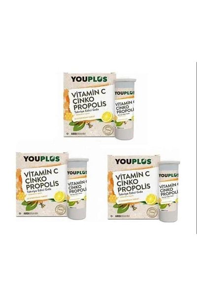 Youplus Vitamin C and Zinc Propolis - x 3 Pieces