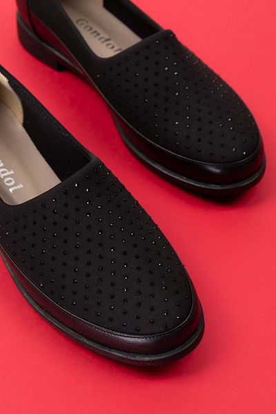 Gondol Genuine Leather Stretch Stone Detailed Casual Shoes Vdt.194