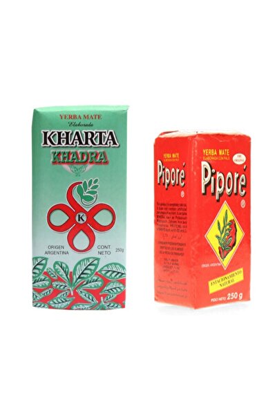 PİPORE Mate Çayı 250 Gr + Kharta Yeşil Yapra Mate Çayı 250gr
