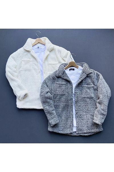 YUVAM STORE للجنسين 2 حزمة قميص سترة الصوف القطيفة