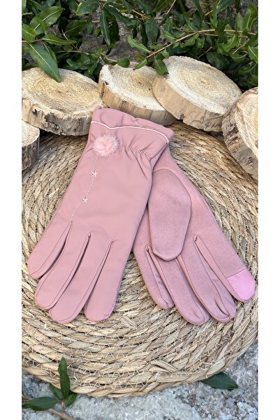 İşnar Kadın şişme polar dokunmatik eldiven