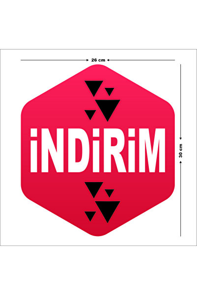 2MAKREKLAM Dönkart Indirim Levhası 30 x 26 cm 6 Adet 3mm Dekota Üzerine Çift ...