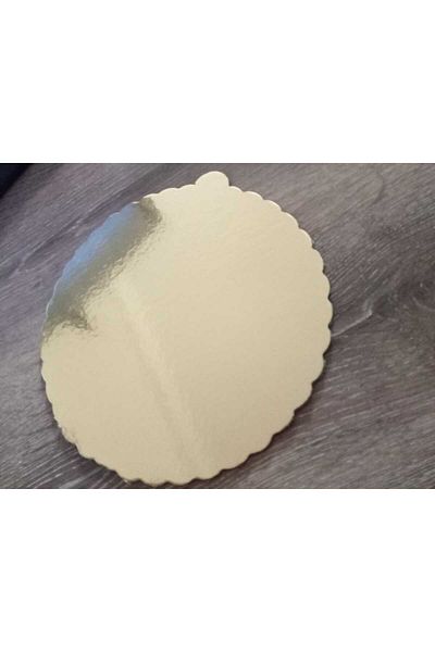 INFUSİON Cake Presentation Stand 10 Pieces Gold Cake Paper 11 cm