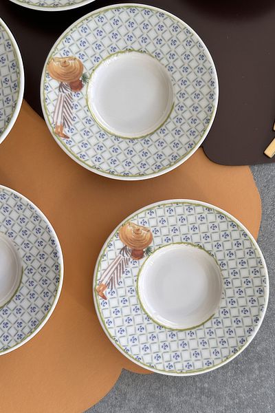 porselenden Farmer 6 Piece Porcelain Tea Plate Set for 6 people