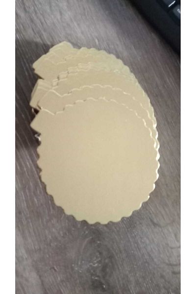INFUSİON Cake Presentation Stand 10 Pieces Gold Cake Paper 11 cm
