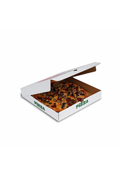Unipak 32x32x5 cm Baskılı Pizza Kutusu-25 - Beyaz