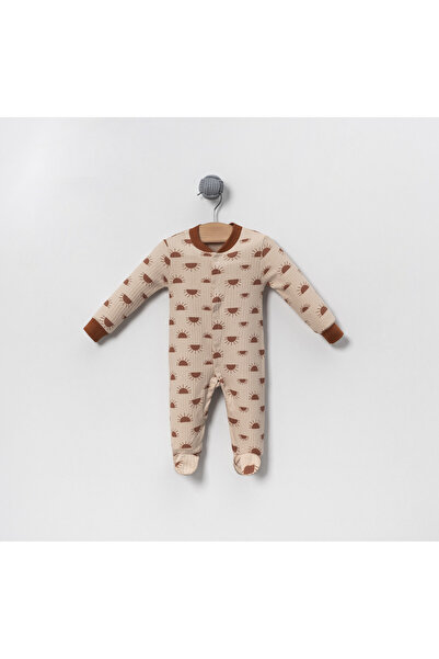 Bubito Sun Patterned Combed Cotton Baby Jumpsuit Set of 3-Multi Color