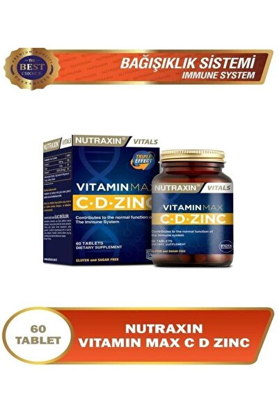 Nutraxin Vitamin Max C + D Zinc 60 Tablet