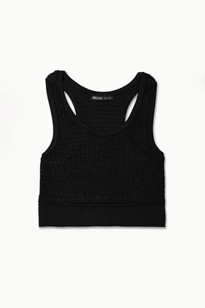 Dilvin 10396 crop cu bretele negru