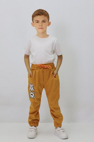 CANBİX Boy's Velvet Trousers - Skull Embroidered
