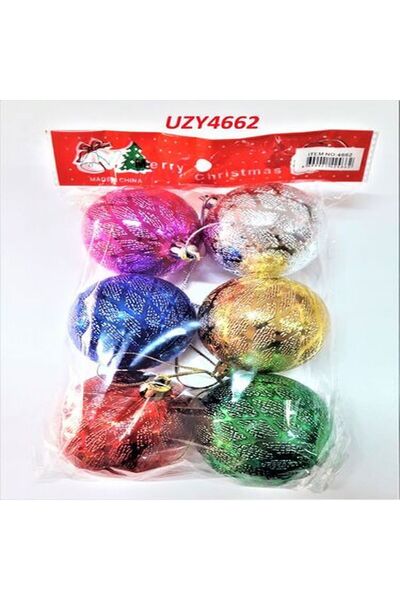 DÜVENCİ TİCARET ORNAMENT DE PĂDURĂ PENTRU PETRECERI, MINGE CU GHERUȚE 6 CM