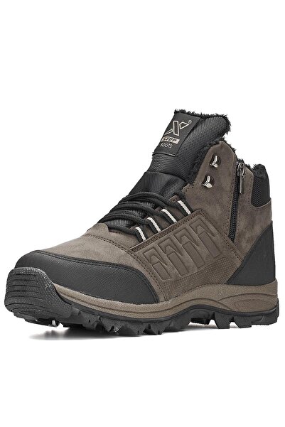 SEHER AYAKKABI Erkek Suya Soğuğa Dayanıklı Kürklü Fermuarlı Kaydırmaz Taban Kışlık Bot Ayakkabı
