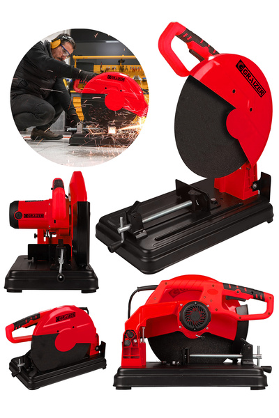 Graizer Alman Turbo 9000 Bakır Sargılı Çelik Şanzuman Profil Demir ve Metal Kesme Makinesi 355 mm