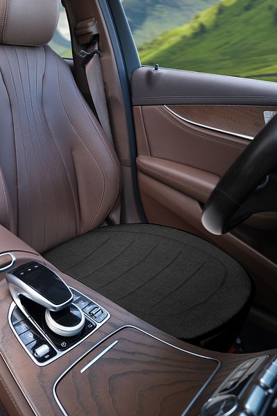 Otom Premium Front Seat Cushion High Quality Linen Black with Extra Pocket