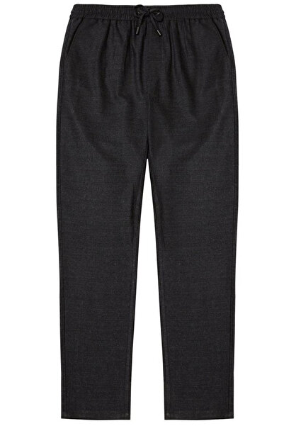 alenmeza Ανδρικό παντελόνι Jogger με πλαϊνές τσέπες ανθρακί, ελαστική μέση, μοντέρνα εφαρμογή, casual, άνετο κομμένο