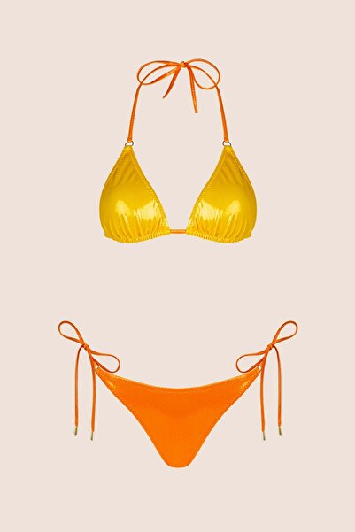 AYYILDIZ 4606 Σετ μπικίνι σε έντονο πορτοκαλί χρώμα