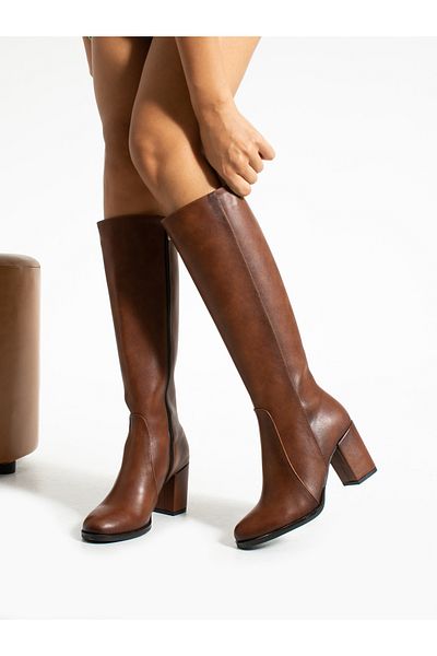 Alemdar Shoes Γυναικείες μπότες styling καφέ χρώματος