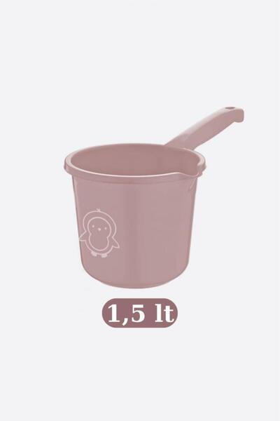 Flosoft Bebek Banyo Su Kovası ve Maşrapası Seti, Saplı Oluklu Kova 13lt ve Maşrapa 1,5lt 2’li Set