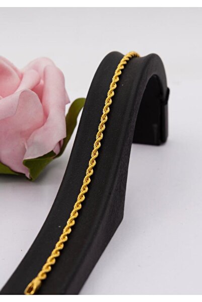 latif kuyumcu 22 Ayar Altın 2,5 Mm Halat Kordon Bileklik Kadın Bileklik