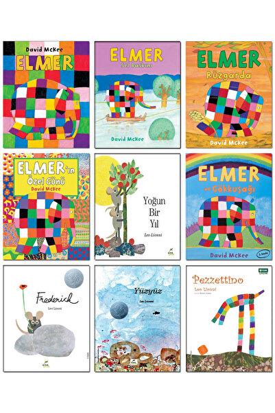 TÜRKİYE İŞ BANKASI KÜLTÜR YAYINLARI Leo Lionni Pezzettino Frederick Yüzyüz Yoğun Bir Yıl David Mckee Elmer Rüzgarda Sel Baskını Gökkuşağ