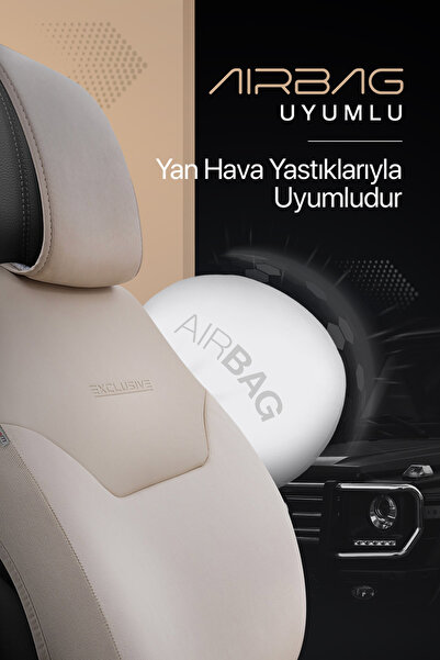Otom Oto Koltuk Minderi Süet Bej - Exclusive Premium