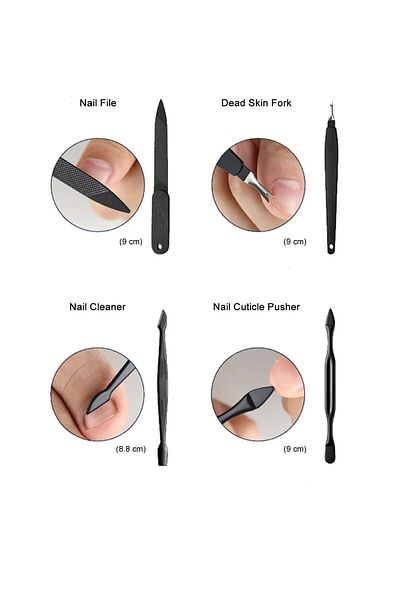 VDR Vedora Professional Stainless Steel Manicure Set with Bag 17 Pieces
