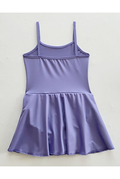 LULLY KİDS Kız Çocuk Lila Ip Askılı Etekli Mayo