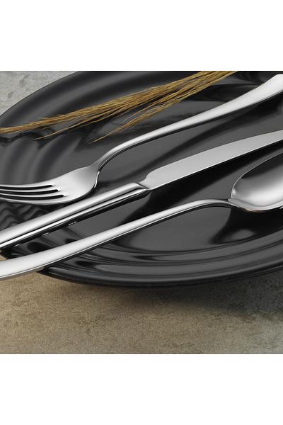 Lugga Nida 6 Person Dinner Fork Spoon Knife Set 18 Pieces